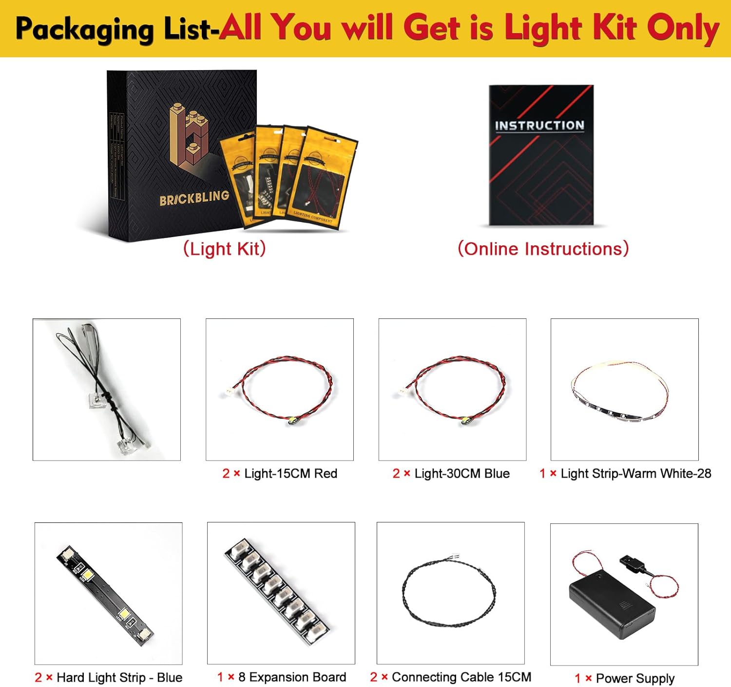 BrickBling Light Kit Compatible with Lego Wither Battle, LED Lighting Compatible with Lego 21590 - Lights Only, Not Come with Model