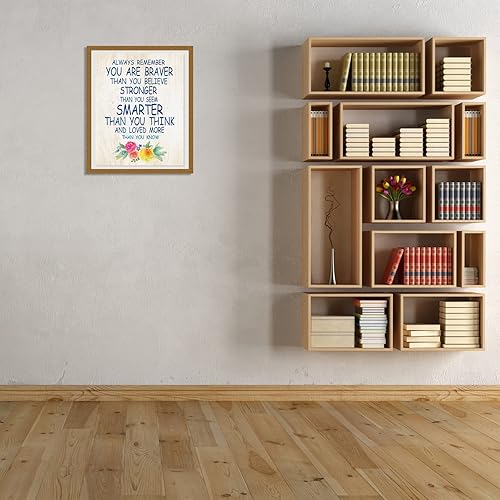 Miniatura 3 de Arte de pared inspirador con cita motivacional floral, arte de pared, póster positivo de 11 x 14 pulgadas, para paredes de aula, flores rústicas de