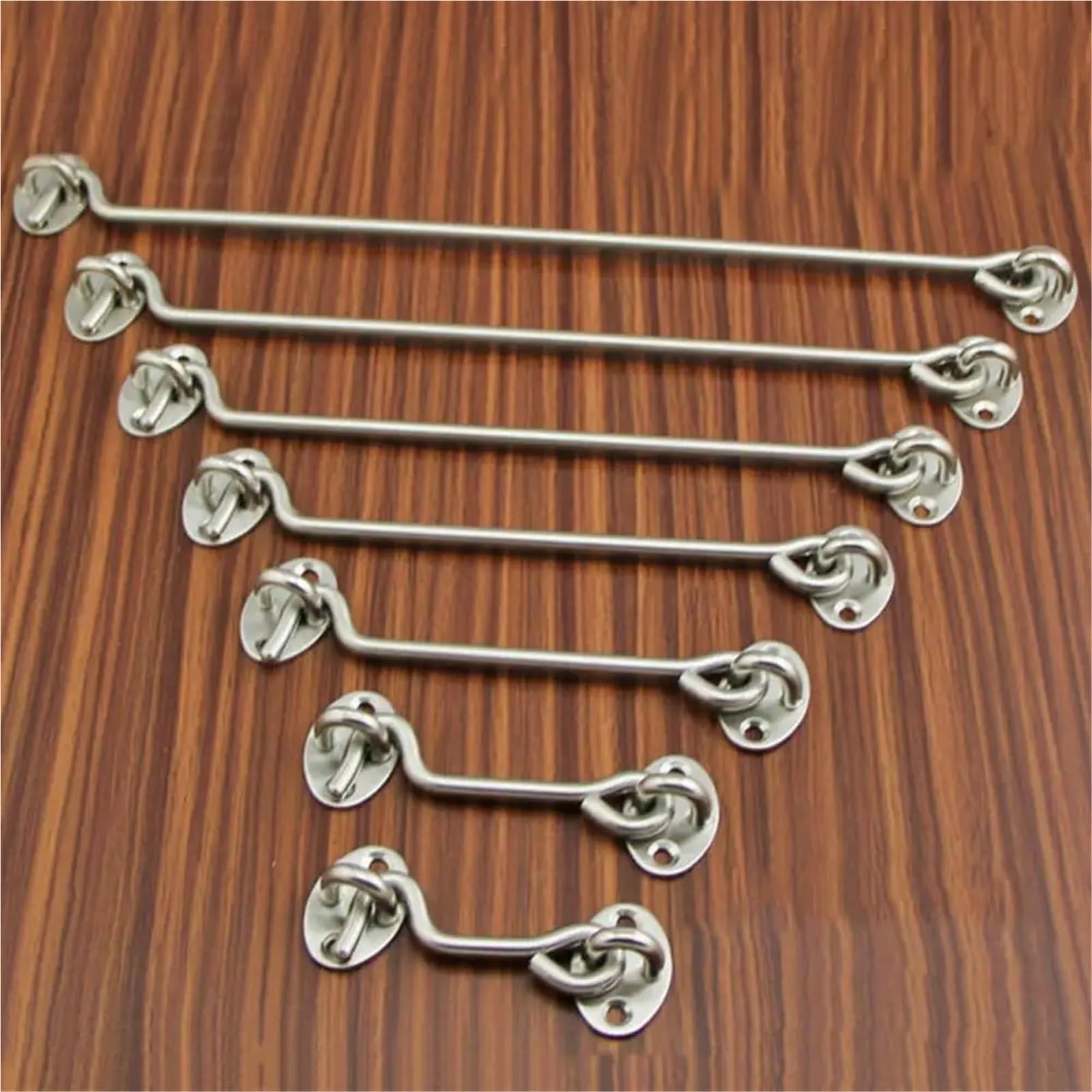 Zatrzask z haczykiem i oczkiem, Zestaw zamków z oczkiem ze stali nierdzewnej, 2 sztuki w różnych rozmiarach(3Inch)