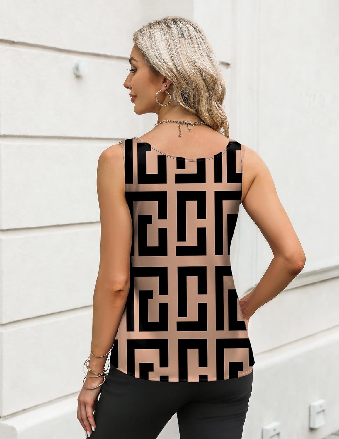 Zeagoo Silk Satin Tank Tops for Women Scoop Neck Sleeveless Camisole Tops 2026 Summer Basic Blouses - Image 4