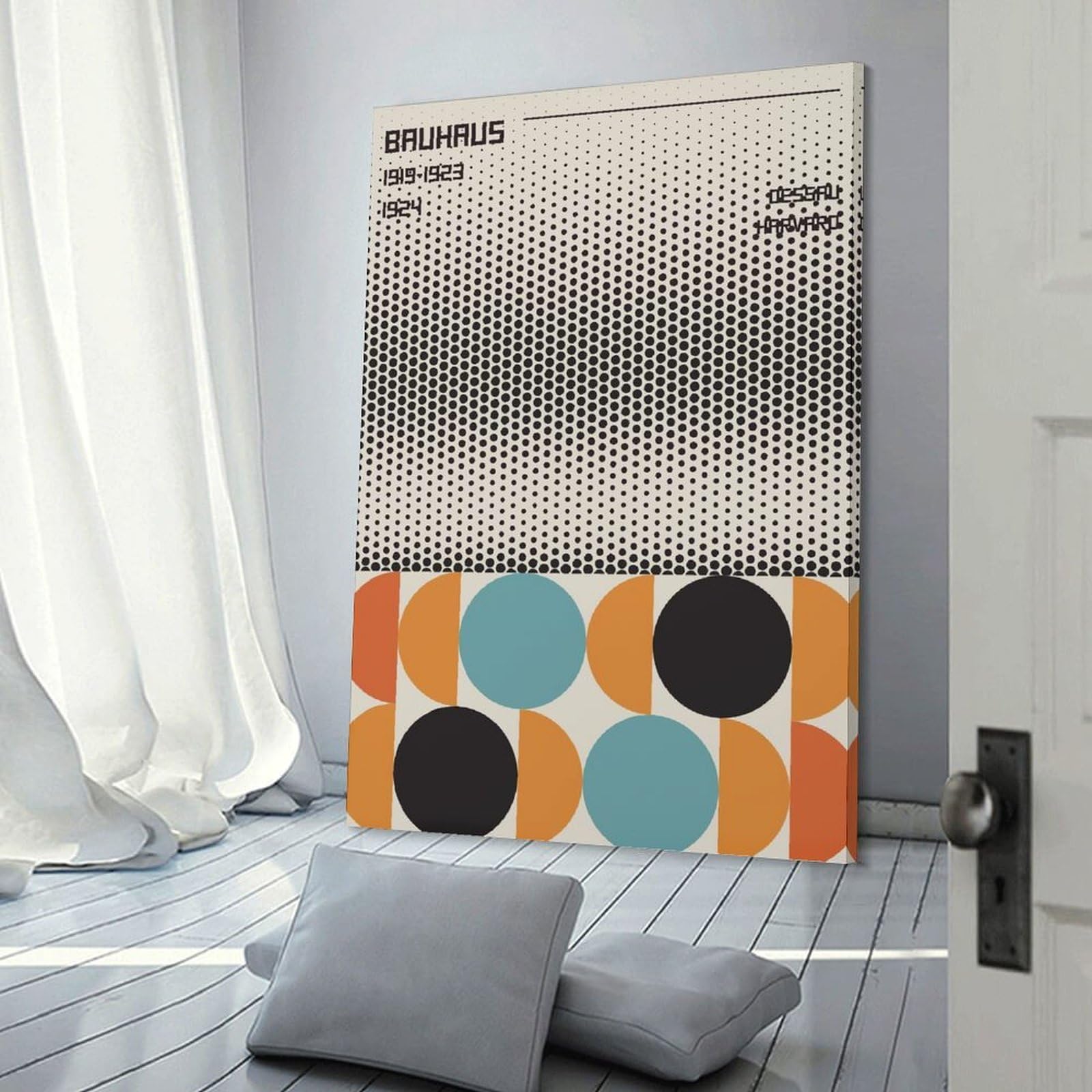 Junmoney Abstract Bauhaus Decorative Wall Artwork, 20x30inch(50x75cm), for Corridors, Hallways Or Apartment Entries, Home Artwork for First Impressions