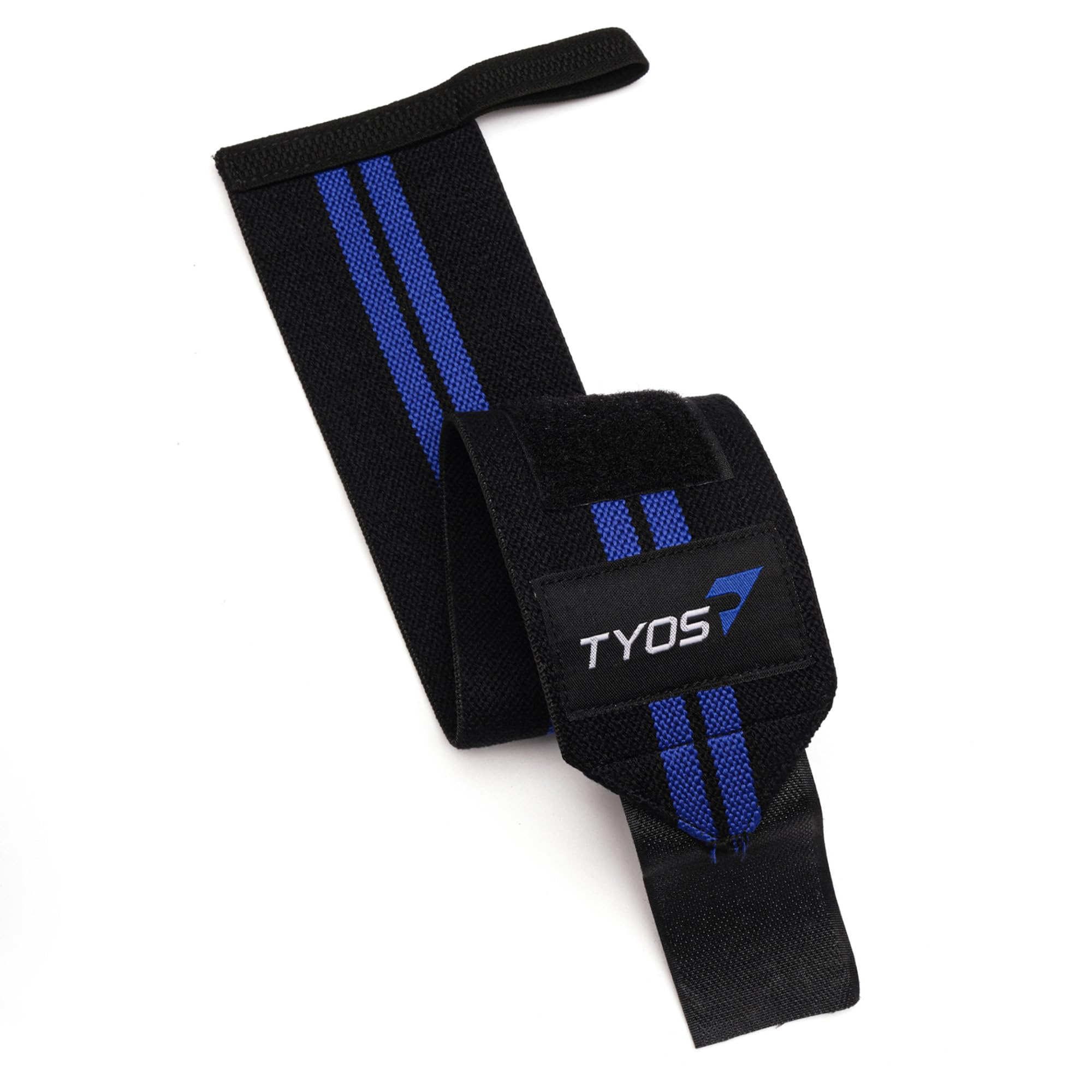 Thumb-Loop Blue Gym Wrist Support Strap for Men & Women | Adjustable Cotton Wrist Wrap with Integrated Loop & Reinforced Stitching | Durable Weight Training Wrist Stabilizer (L)-image-20