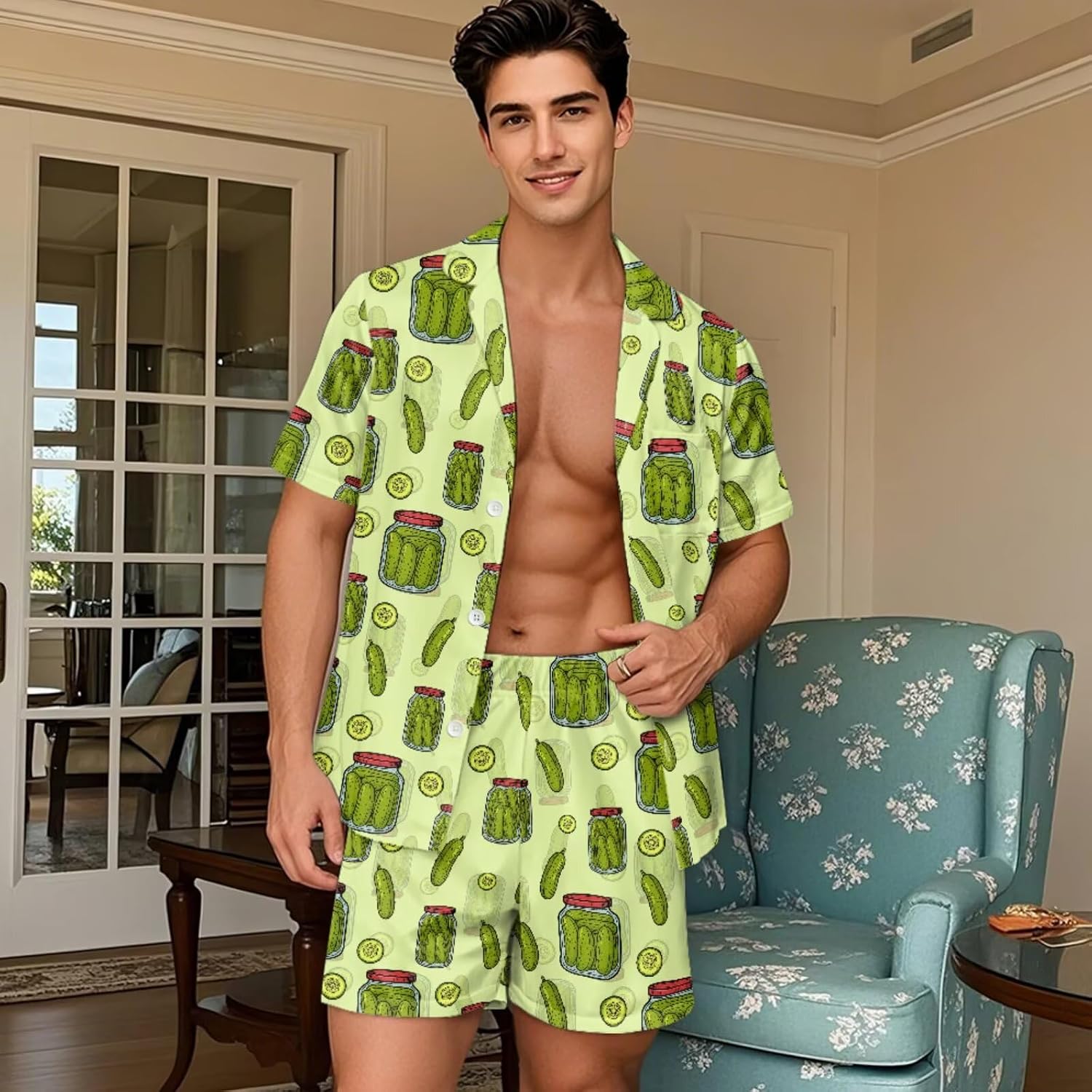 NDISTIN Couples Matching Pajamas His and Hers PJS Sets Short Sleeve Summer Loungewear Women Men Button Down Sleepwear