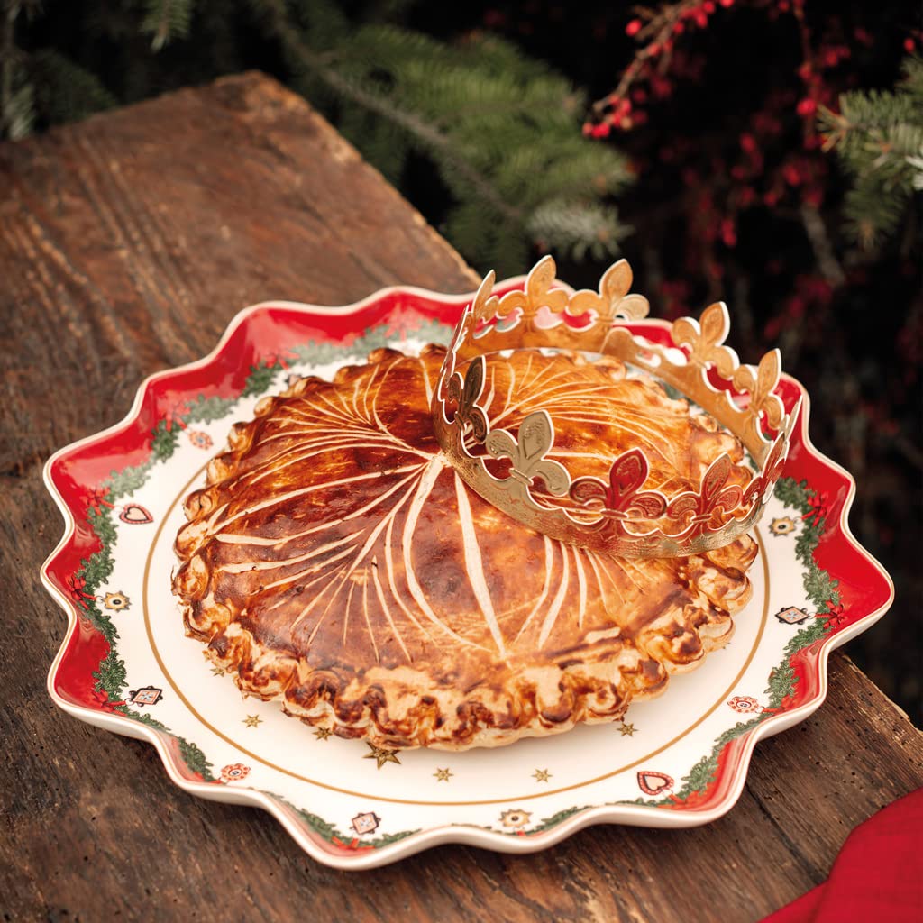 Piatto Da Pasticceria Natalizio Villeroy & Boch - Design Festivo Con Bambini Che Ballano - Foto 4