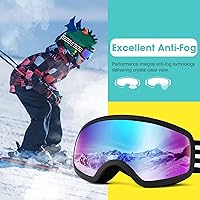 Vista 7 de EasYoung Gafas de esquí y snowboard para niños, jóvenes, niños y niñas de 3 a 15 años
