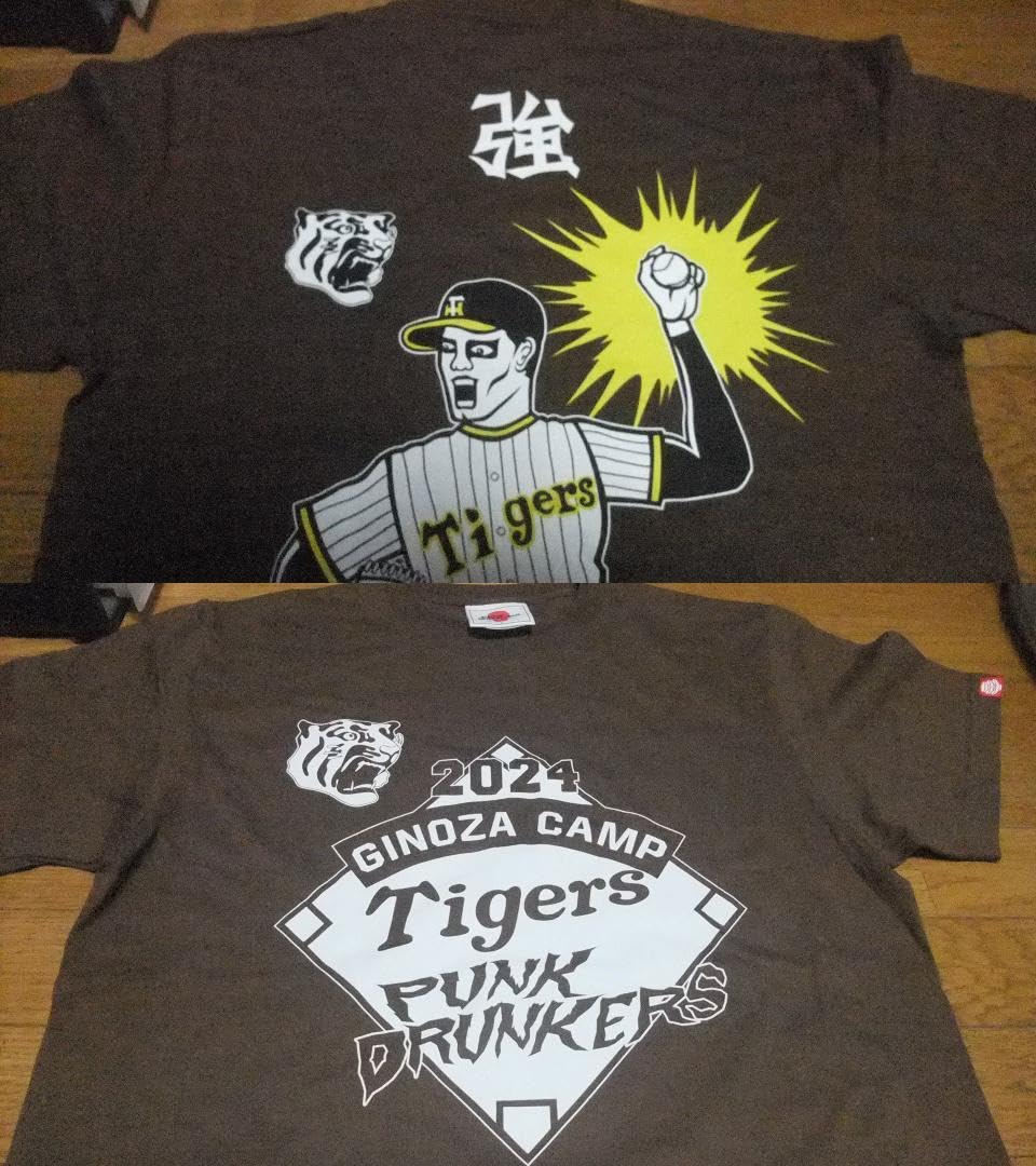 阪神タイガース XL パンクドランカーズ punkdrunkers Tシャツ チ Amazon.co.jp: L 茶 阪神タイガース パンクドランカーズ