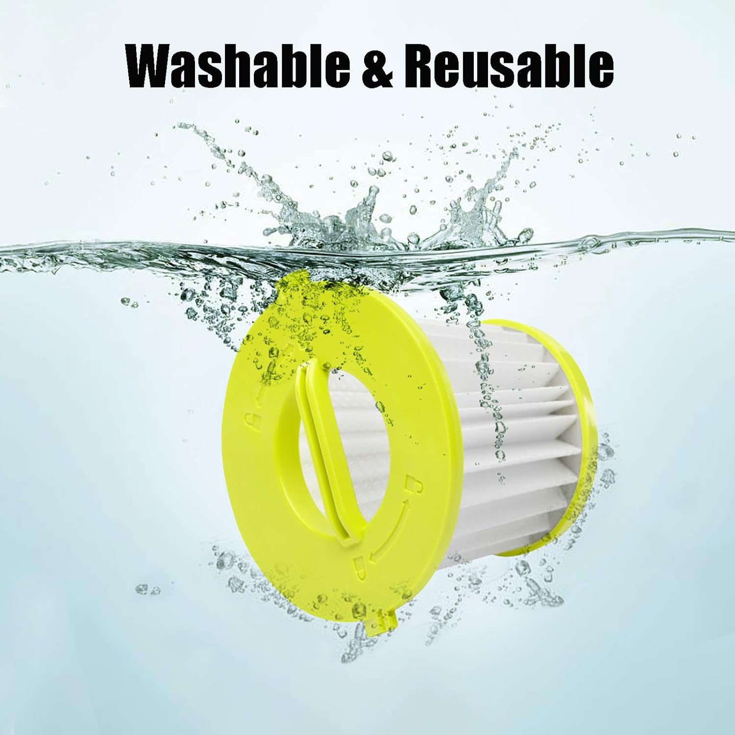 2Pcs Replacement Washable Reusable Hepa Filters For Ryobi 18V ONE+ PERFORMANCE Hand Vacuum Cleaner PLC704K PLC705K PLC705B Spare Parts, Part Number A32F05N