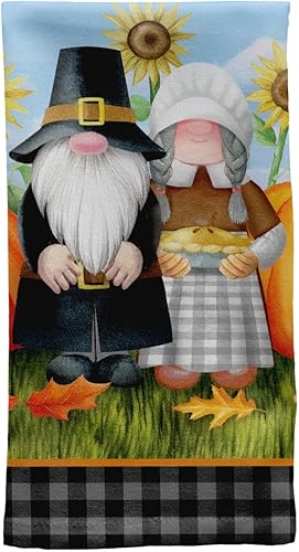 Briarwood Lane Toalla de mano de gnomos de Acción de Gracias 26" x 18" disponible en Yaxa Costa Rica