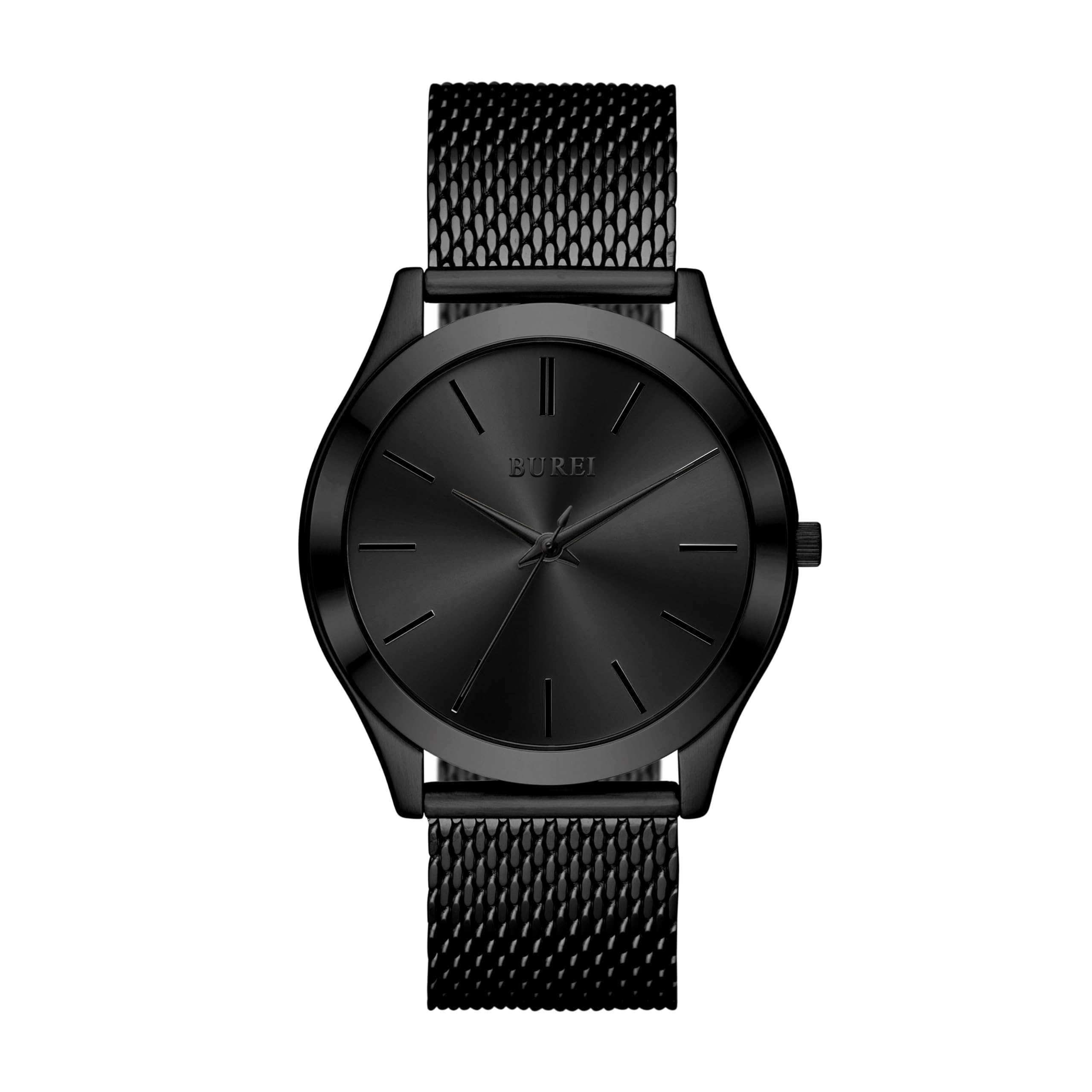 BUREIMen Watches Fashion Analog Stainless Steel Quartz Waterproof Watches,Gift for Men.