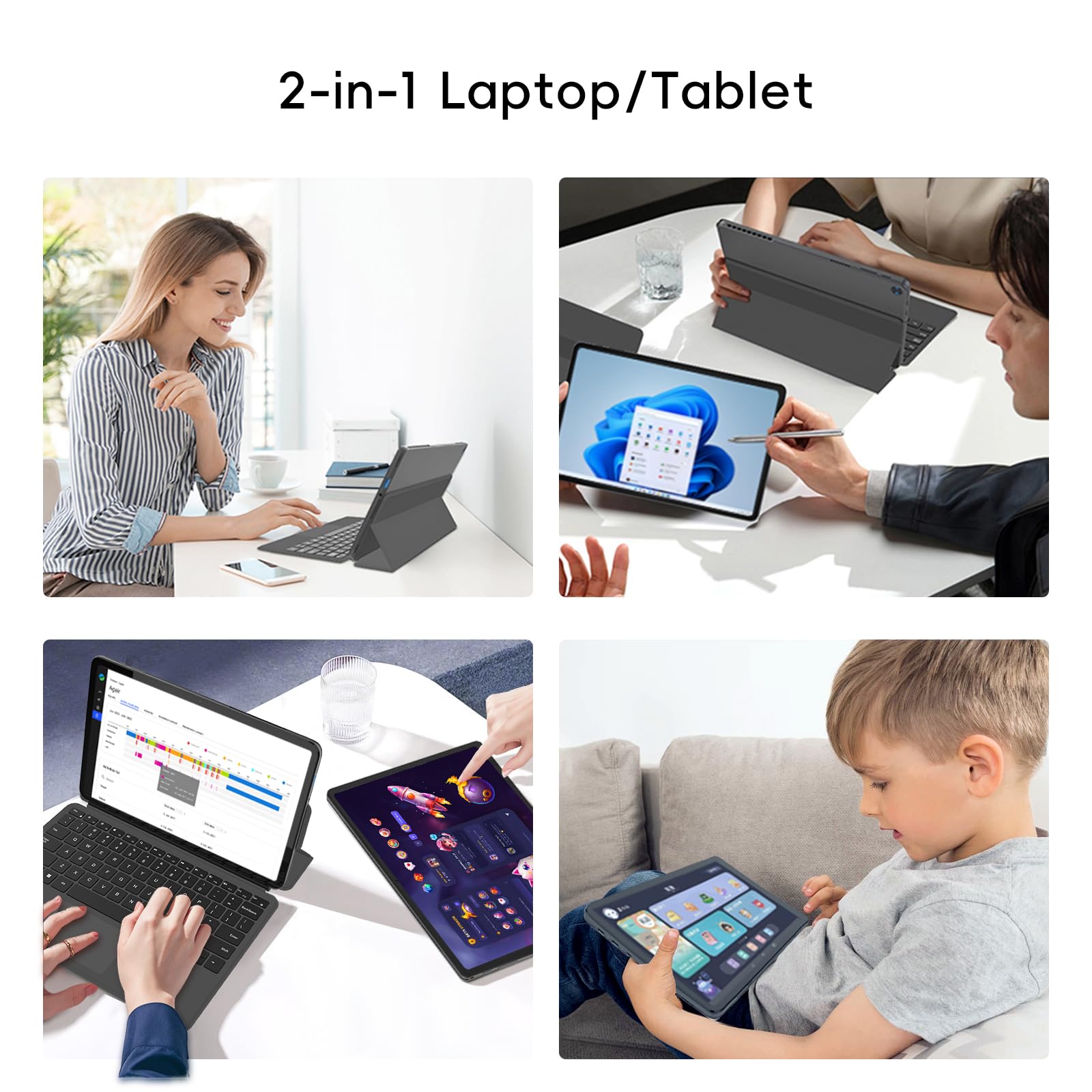 Amazon.co.jp: QAZIPO 2-in-1 ノートパソコンタブレット 1年間 Office