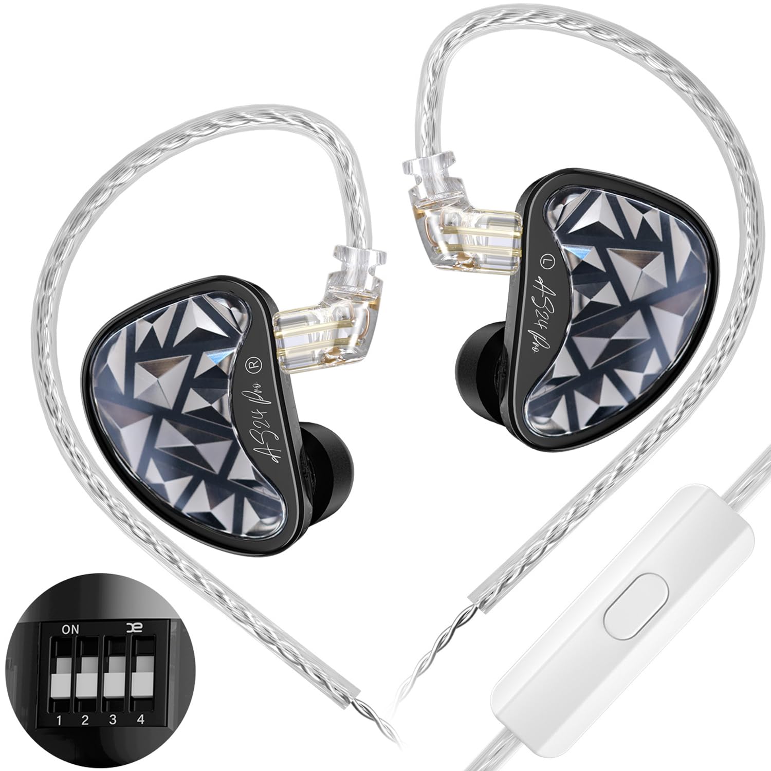 Amazon.com: KZ AS24 Pro in Ear Monitor Headphones, HiFi Bass Noise