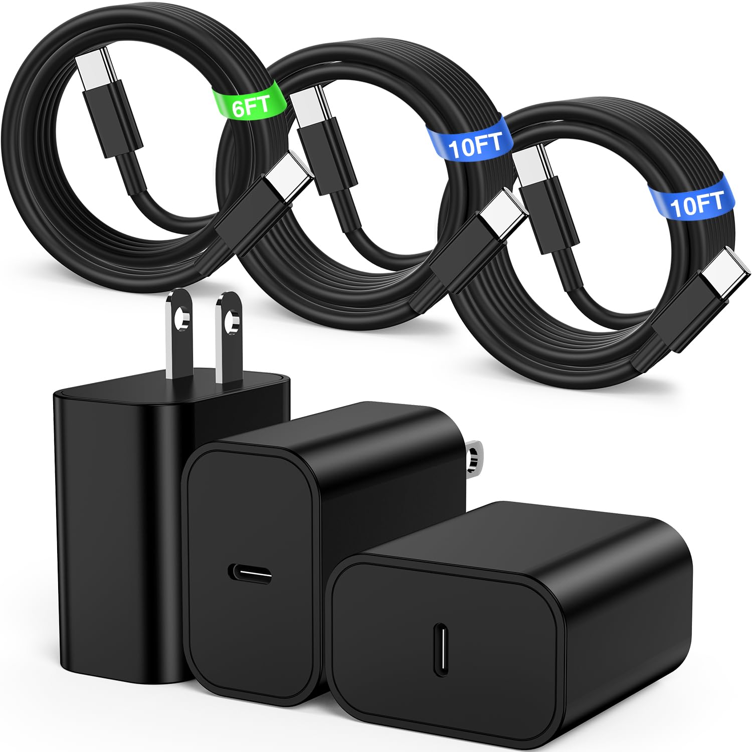 45W Super Fast Charger USB C for Samaung Galaxy S25 S24 Ultra 6FT 10FT 10FT Samsung Type C
