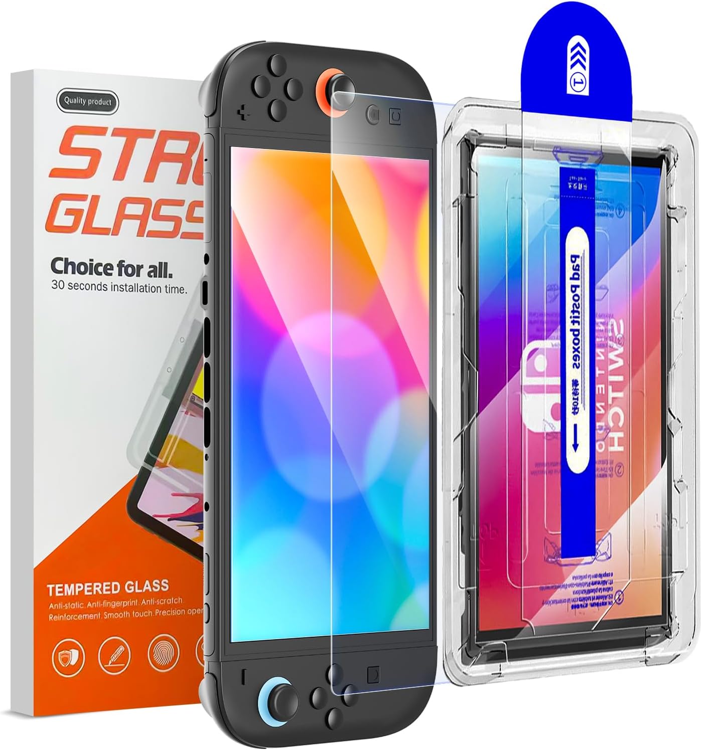 iPLYGAM Tempered Glass Screen Protector for Nintendo Switch 2, HD Clear 9H Ultra-Tough Hard Screen Protector, Anti-Scratch, Bubble-Free, Switch 2 Accessories Tempered Glass Screen Protector 1 Pack.