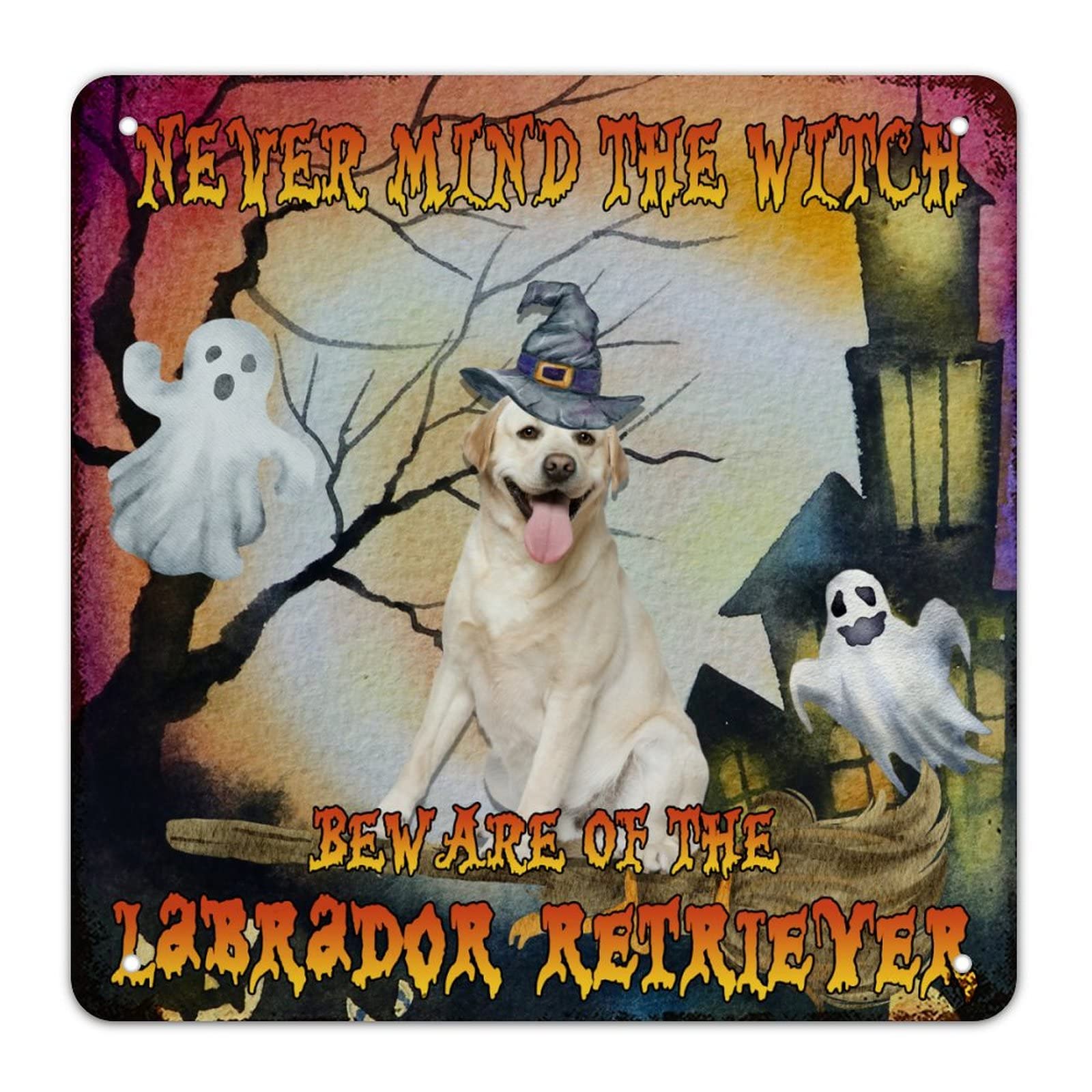 Panneau Halloween vintage pour remplacer les décorations jetables par du métal