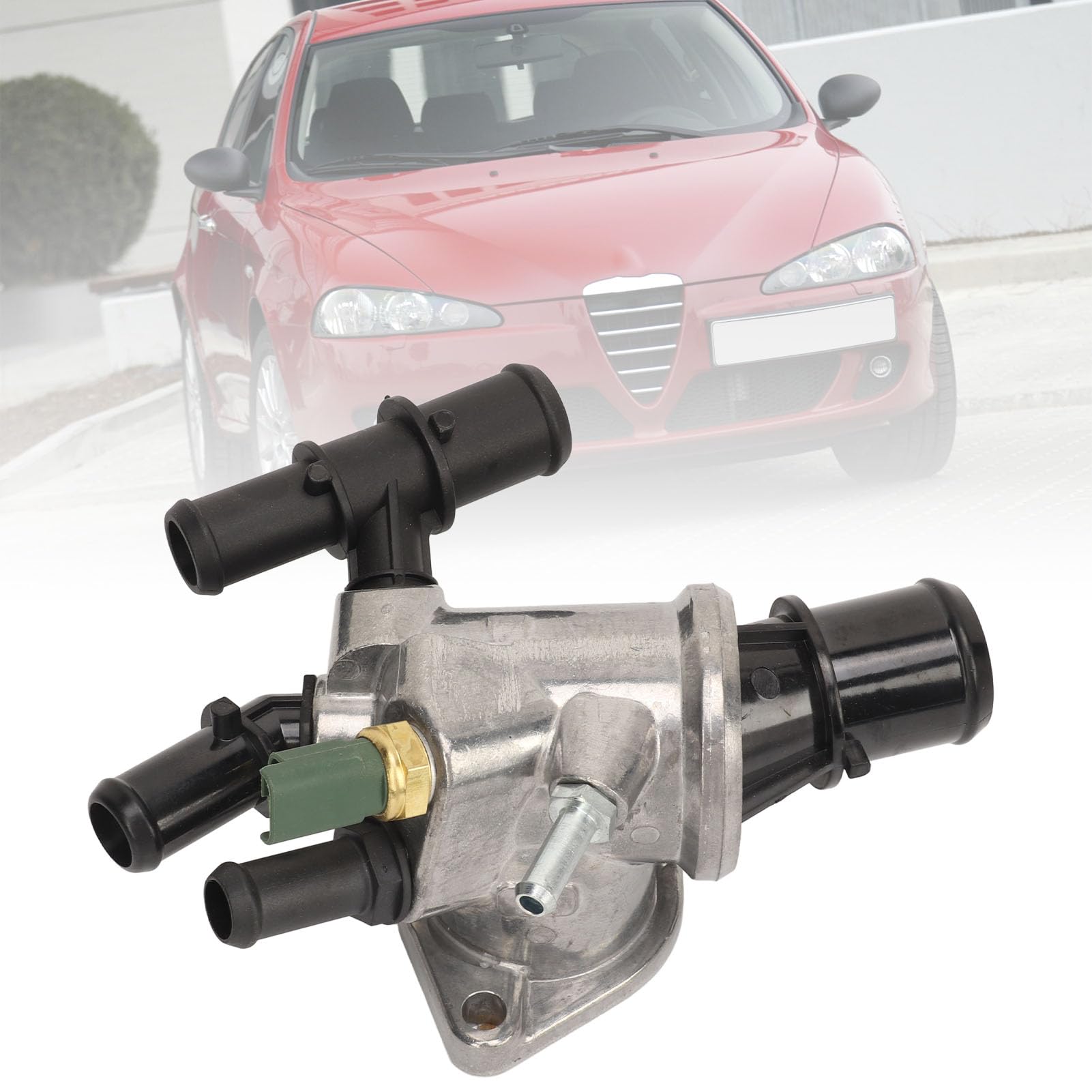 Termostato del Liquido di Raffreddamento a 2 Pin Controllo Accurato della Temperatura Stabile 60816681 Sostituzione Per Alfa Romeo 147/156