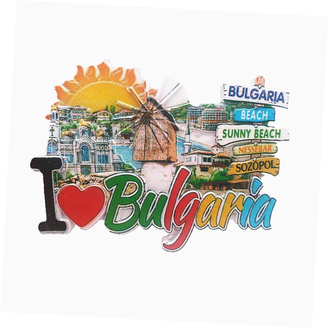 Muyu Magnet Bulgaria 3D Fridge Magnet Souvenir Gift Collection Home Kitchen Decoration Magnetic Sticker, Refrigerator Magnet
