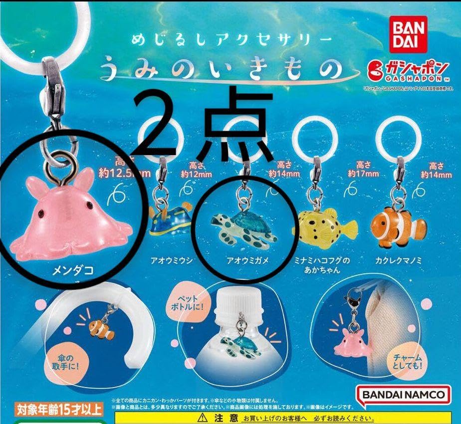 Amazon.co.jp: メンダコ アオウミガメ めじるしアクセサリー うみの