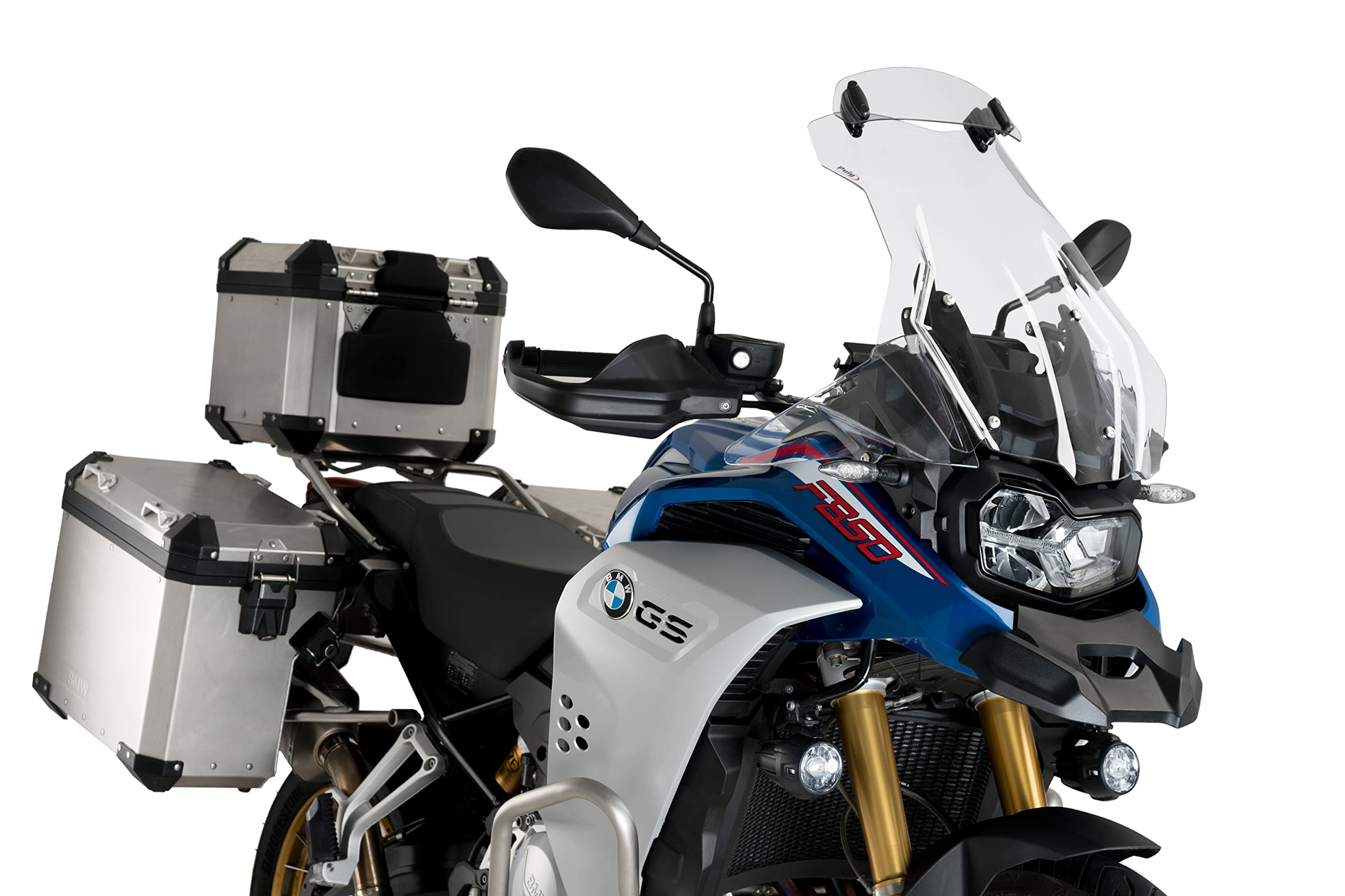 Puig 6320W Visera Multiregulable Clip-on para cúpula de Moto con Ajuste de posición y diseño Resistente Que Mejora la protección aerodinámica, Transparente