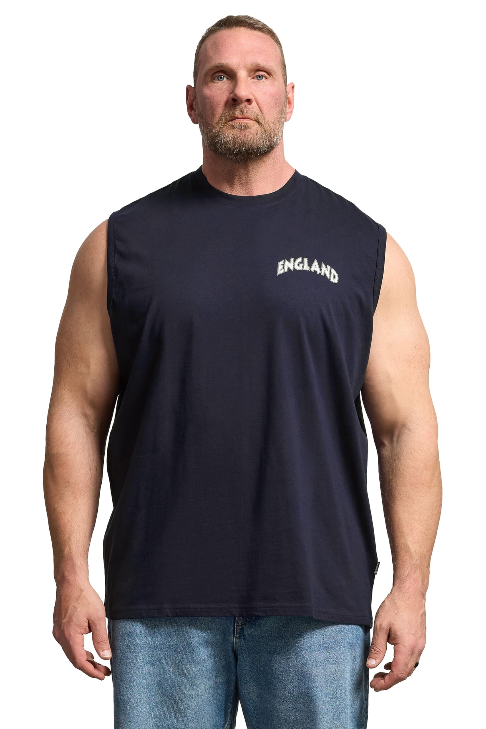 Badrhino Men's Navy Big & Tall Blue England '66 Vest - Plus Size Curve