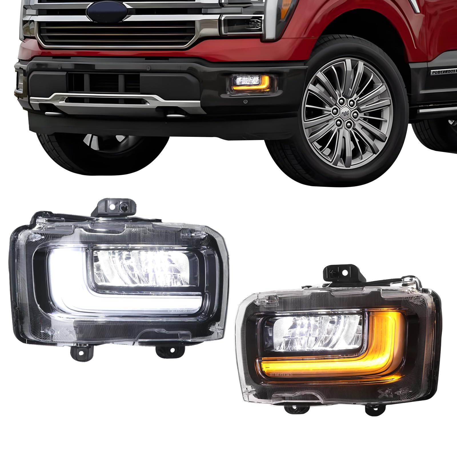 Photo 1 of LUXEMOTO LED Fog Lights with Turn Signal & DRL for Ford F-150 2024–2025