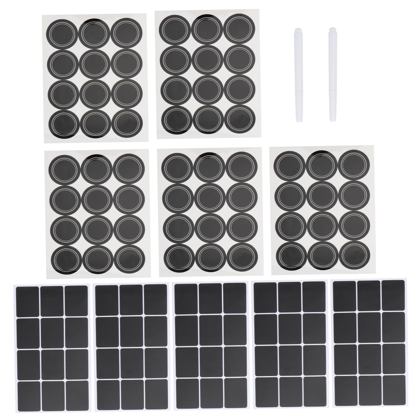 Operitacx 3sets Etichette Adesive Per Bottiglie e Barattoli Stickers Lavagna Impermeabili e Riutilizzabili Facili Da Applicare e Rimuovere Per Cucina e Fai Da Te
