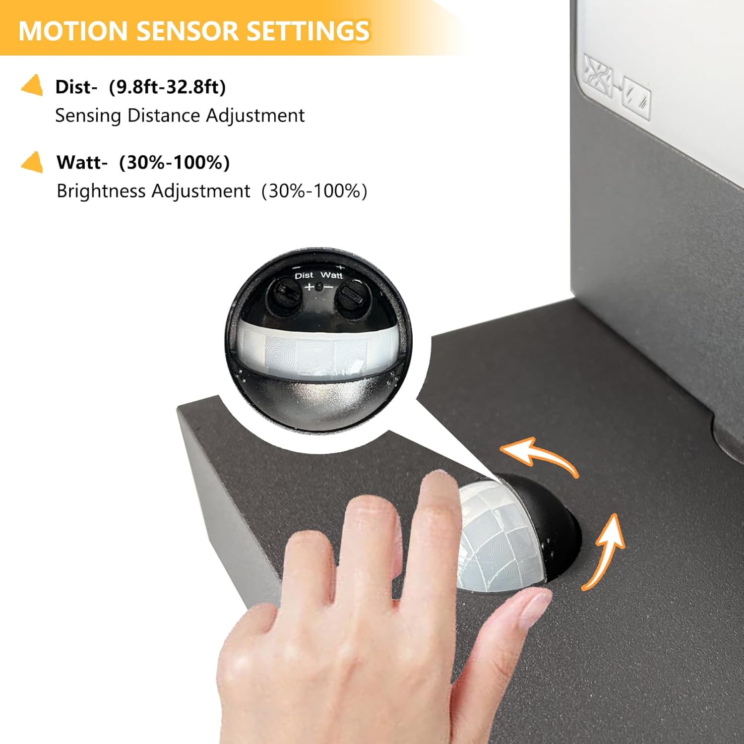 Motion Sensor Outdoor Light, 650 LM LED Security Lights Outside Waterproof with 270° Adjustable Head, IP65 Wall Lighting for Porch, Garage, Patio, Yard, Fence