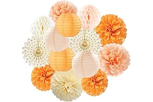 Fall Paper Fans Party Decorations, 14 Pcs