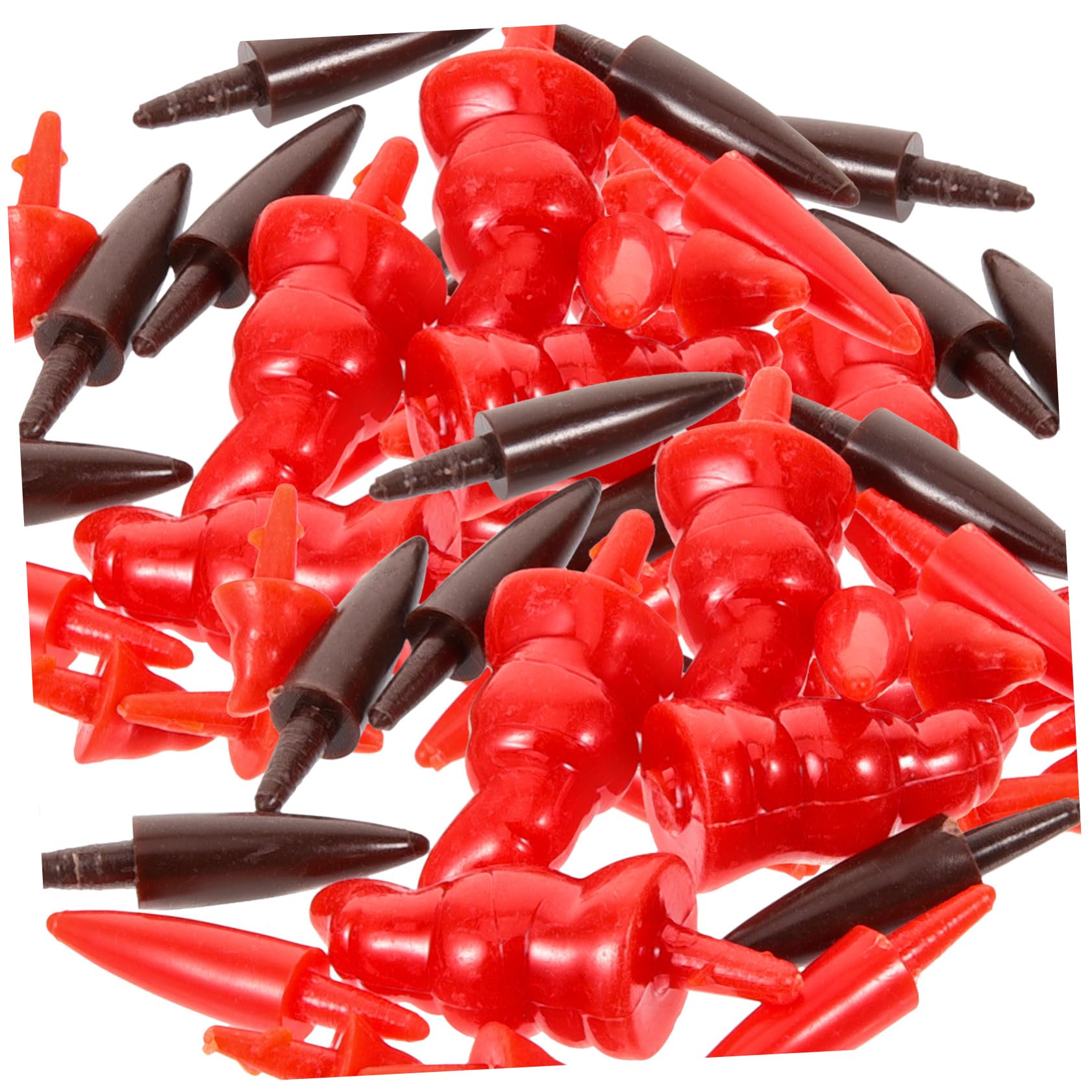Zerodeko 2 Sätze Weihnachts-bastel-schneemann-nasenzubehör Schneemann Selber Machen -kit Kleine nase Bausatz Schneeball Stuffer Rot Plastik 200 Stück * 2