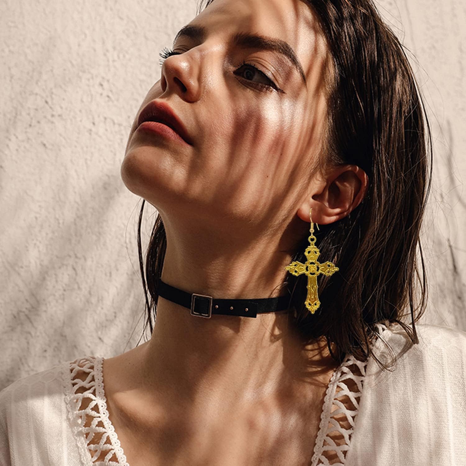 Unique Baroque Cross Earrings Christ Dangle Earrings Vintage Bohemian Gothic Punk Dangle Drop Earrings for Women Girls Jewelry - Image 3