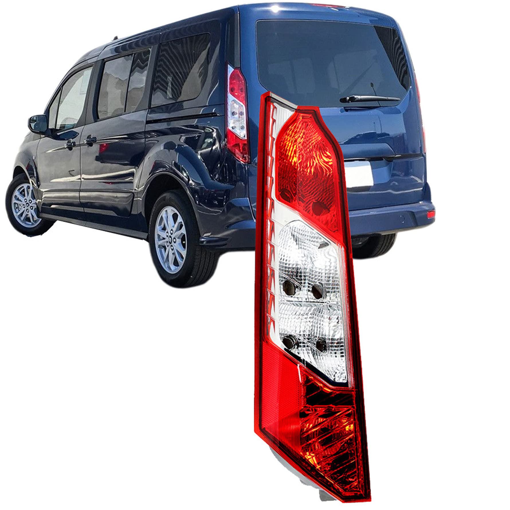 Photo 1 of Driver Side Rear Brake Tail Light Assembly Replacement for 2014-2020 Ford Transit Connect Left Tail Lamp DT1Z13405B FO2800237