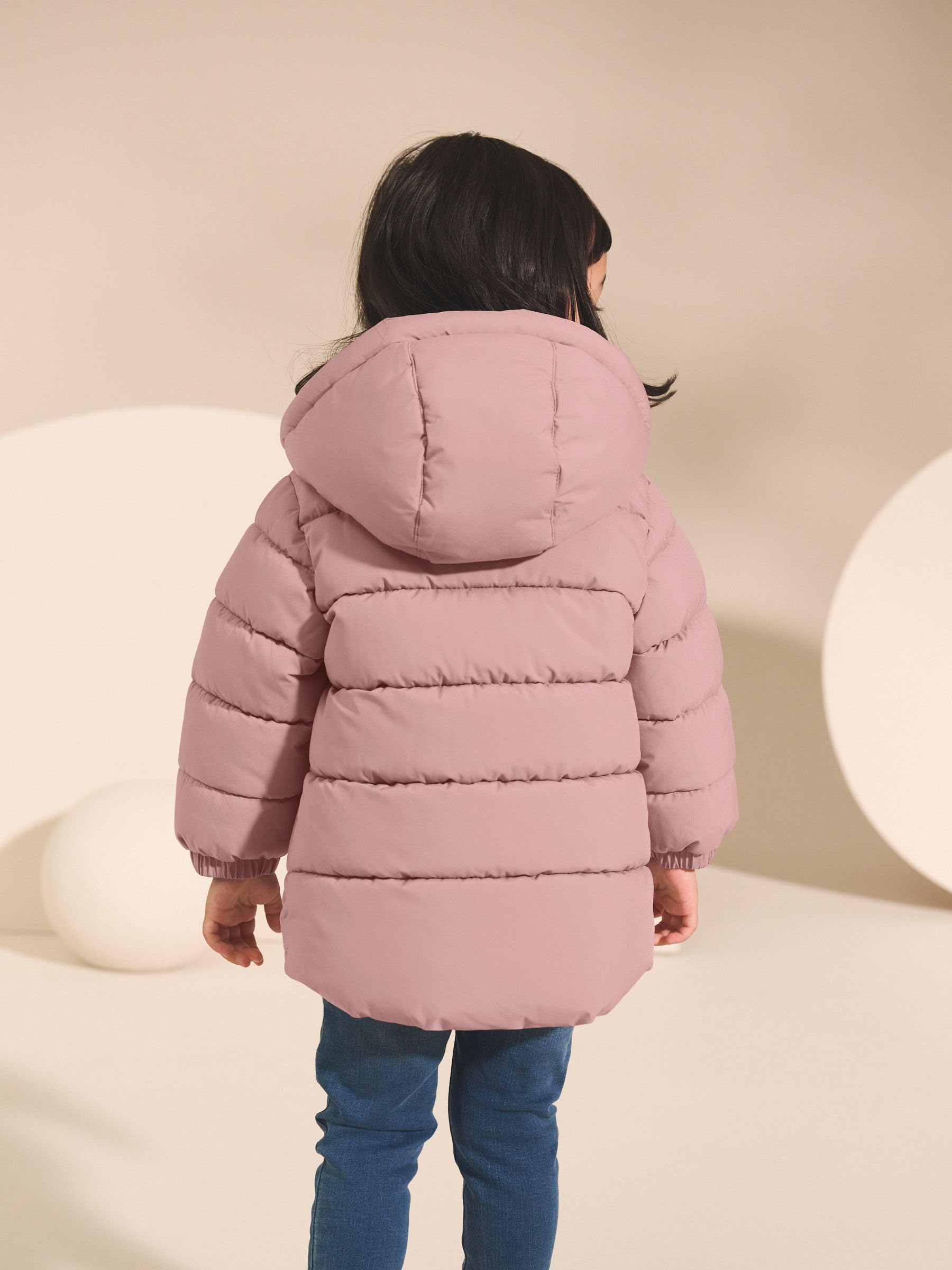 NEXT Niñas Abrigo acolchado impermeable con capucha y forro polar