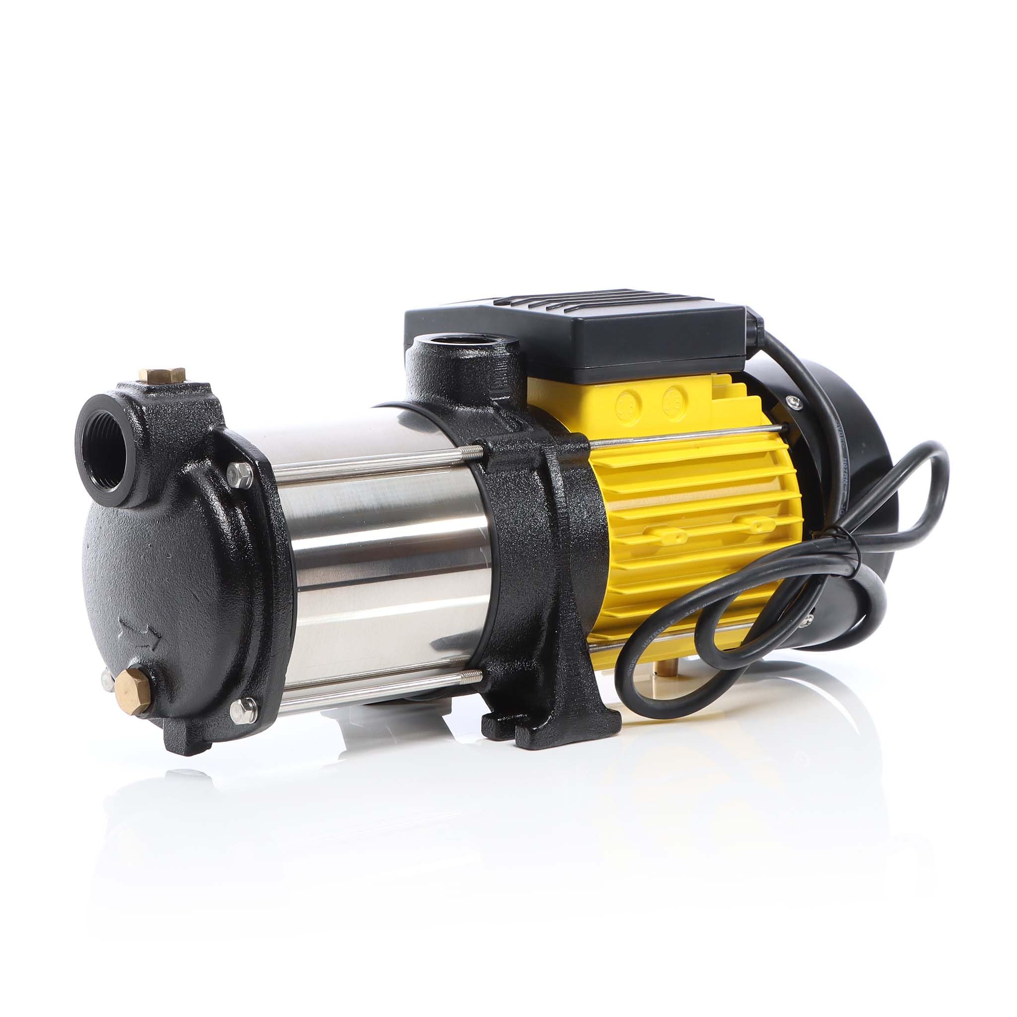 Wiltec Mehrstufige Kreiselpumpe 6600l/h 900W Förderhöhe 55m, Ansaughöhe 9m, 2850U/min, Wasserpumpe für Hauswasserwerke, Haus und Garten