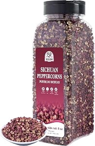 52USA Sichuan Peppercorns 8oz Bottle – Authentic Whole Red Szechuan Peppercorns, Strong Flavor with Tingly Numbness – Essential Spice for Mapo Tofu, Kung Pao Chicken, Hot Pot & Asian Cuisine
