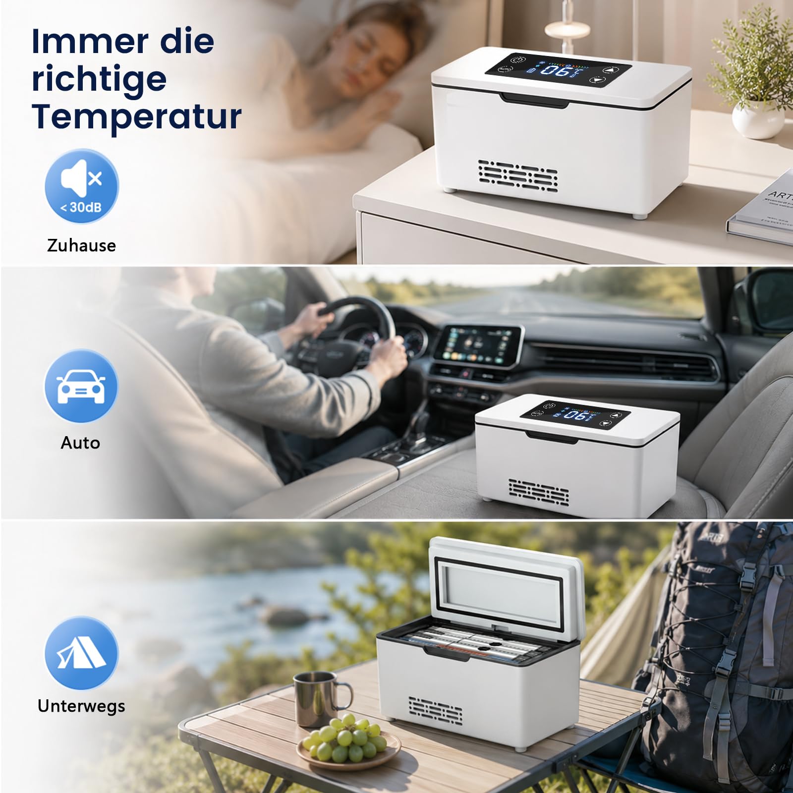 Insulin Kühlbox Elektrisch, 2-8°C Tragbar Medikamenten Kühlbox