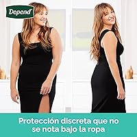 Vista 6 de Depend Fresh Protection - Pañales para adultos, ropa interior para incontinencia y pérdida de orina posparto para mujer, desechable, máxima