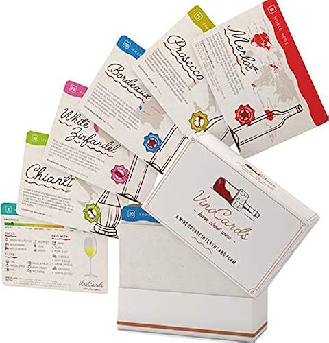 Tarjetas de vino: juego de cata de vinos: guía completa para principiantes con tarjetas didácticas para aprender sobre maridajes y organizar una