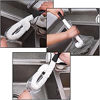 Vista 7 de 3 piezas de cepillo de limpieza de decantador flexible y 400 piezas de decantador reutilizable cuentas de limpieza para decantadores de vino, copas