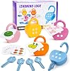 Apple Locks with Keys for Toddlers Ages 3-5 – Montessori Number Toys for Kids for 3 Year Old | Counting Games | Preschool & Kindergarten Classroom Must Haves