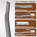 RUBAB MEN Pro Metal Razor for Beard Shaping | With 06 Blades & Travel Case gallery image