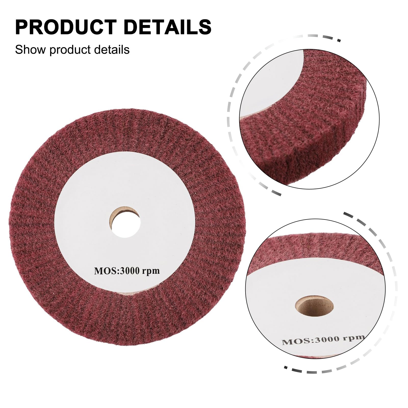 Ruota per lucidatura in fibra di nylon da 6 pollici Lucidatura abrasivo in nylon mola disco in tessuto non tessuto Disco di lucidatura lucidatura abrasiva grana 320