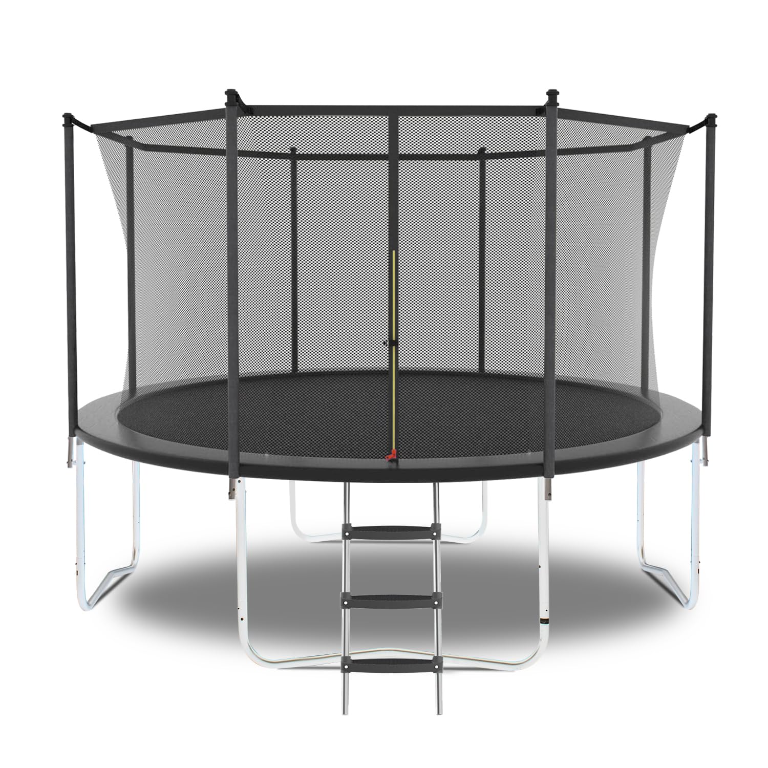 NicBex Recreational Trampolines with Enclosure 16FT Trampoline with Safety Enclosure Net, Outdoor Trampoline with Heavy Duty Jumping Mat and Spring Cover Padding for Kids and Adults, Gray