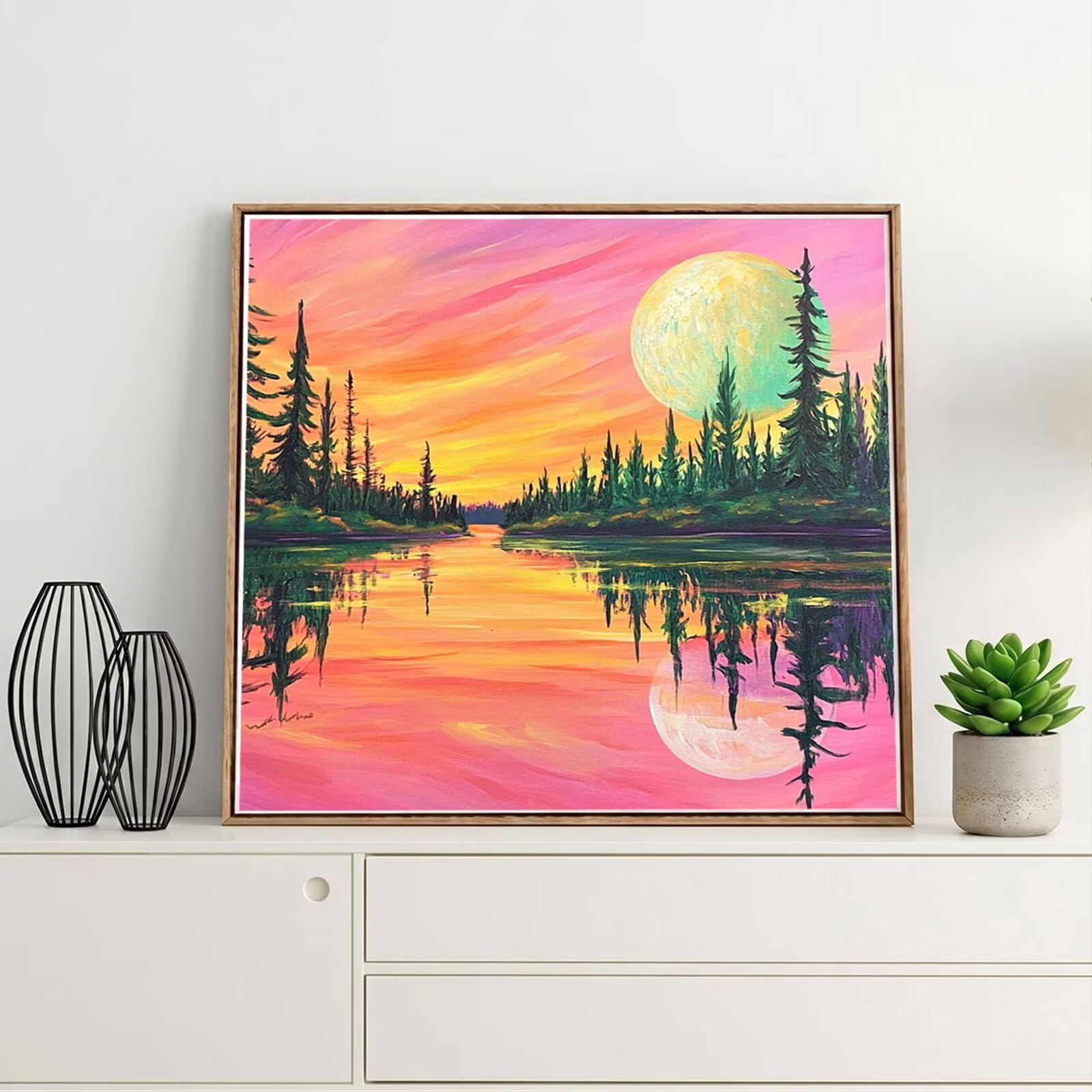 Diamond Painting Adulti, Mare Diamond Painting Kit Completo, 5D Pittura Diamante Bambini Attività Manuale Creativa e Idea Regalo, Diamantini Crystal Art Tela Fai Da Te Kit 100x100cm Luna FX#493
