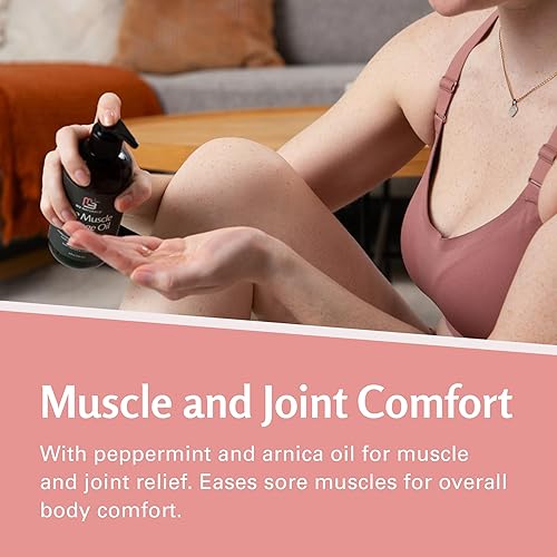 Miniatura 3 de Aceite de masaje muscular de árnica para terapia de masaje, aceite de masaje anticelulítico con células madre de colágeno, árnica y mentol, aceite