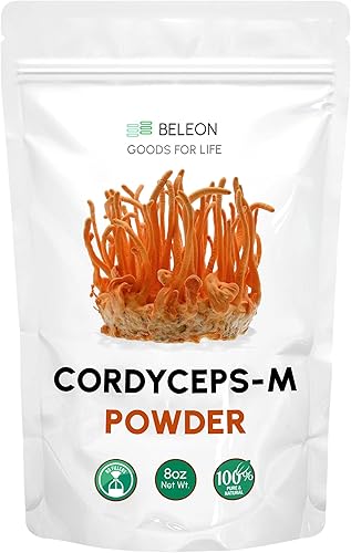 Cordyceps Polvo 8 oz - Cordyceps Militaris Suplemento Puro para Apoyo Inmunológico, Rico en Polisacáridos