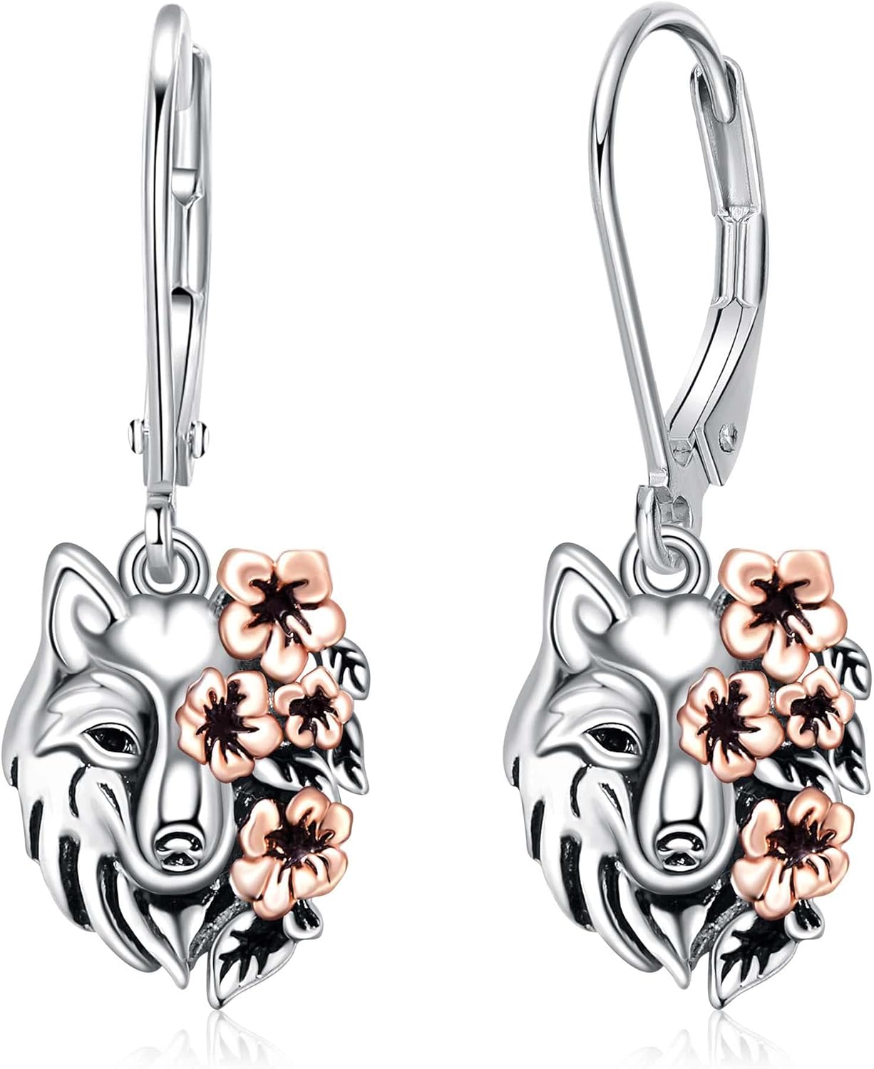 YAFEINI Wolf Earrings 925 Sterling Sliver Wolf Jewelry Wolf Gifts for Women