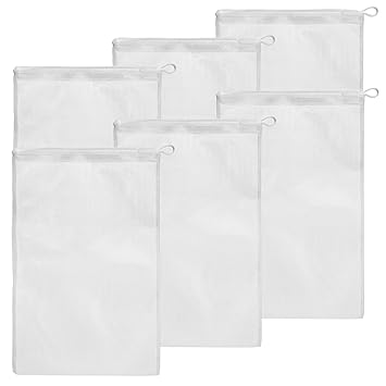 Large Aquarium Mesh Media Filter Bags - High Flow 500 micron - 6 pack - 8