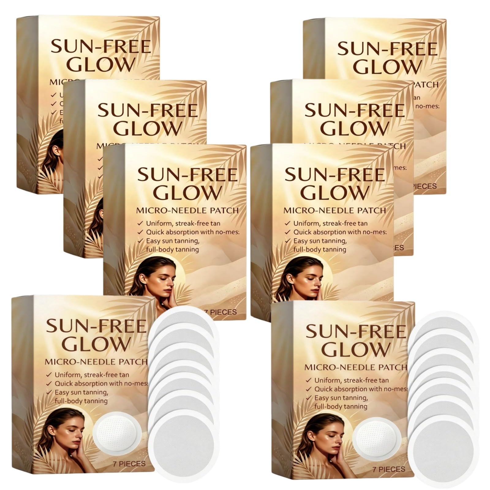 Sun-Free Glow Patch, neues Bräunungspflaster ohne Sonne, natürliche Haut-Patches ohne Sonneneinstrahlung, feuchtigkeitsspendende Formel, geeignet für alle Hauttypen, Männer und Frauen