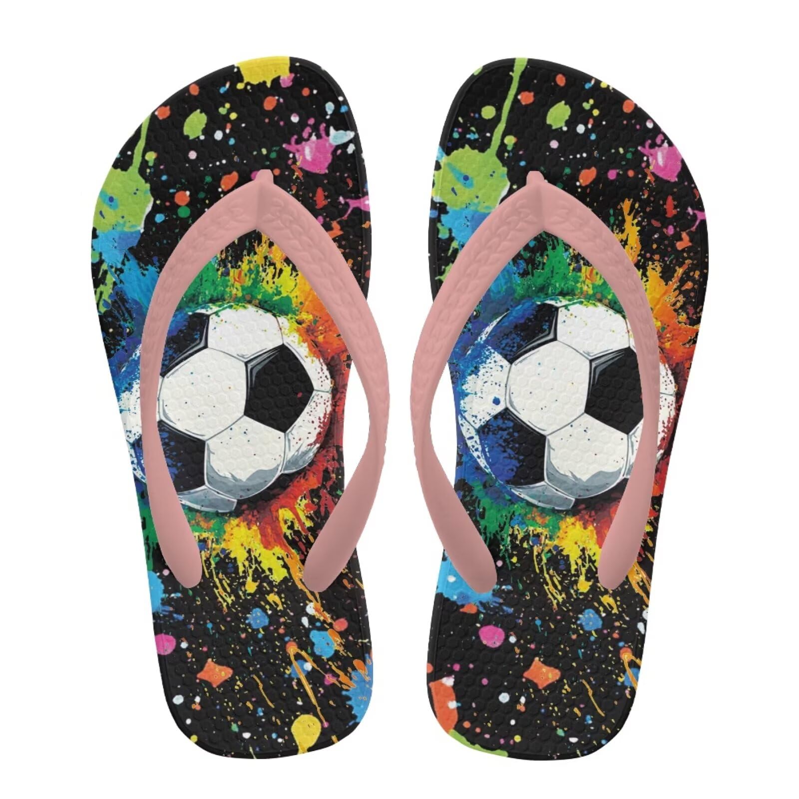 JOAIFO Kids Sandals Boys Flip Flops with Back Strap Football Boys Slippers Sandalias Para NiñOs Sandalias Para NiñAs Pink Straps