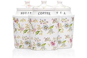 Elegant Coffee Tea Sugar Canister Set