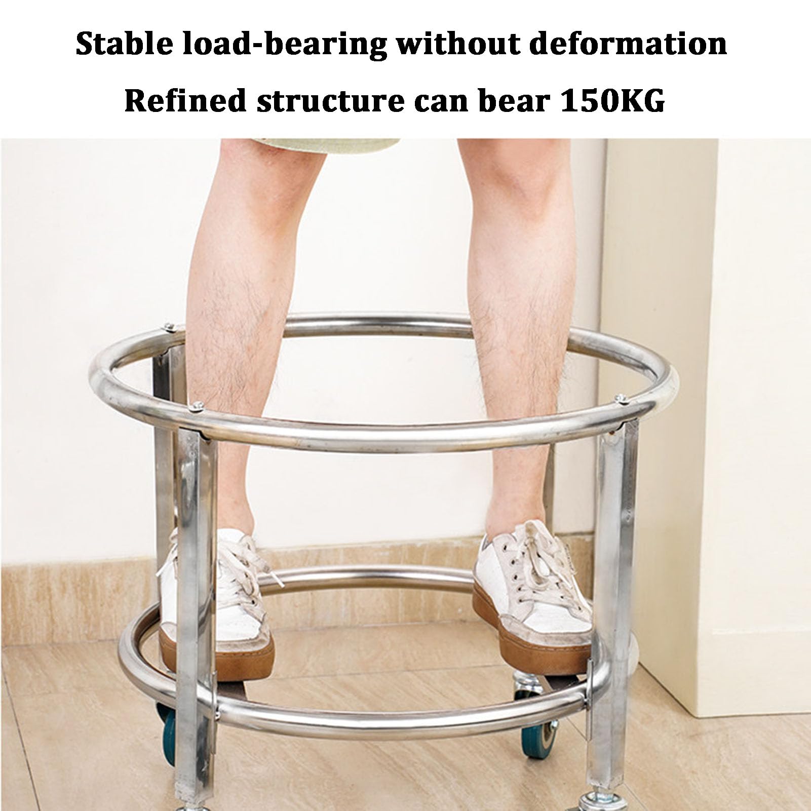 Carrello a tamburo isolato in acciaio inox resistente, per pentole e bombole di gas, multifunzione, per officine, fabbriche, magazzini e uso industriale